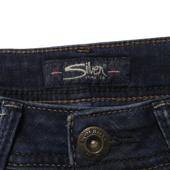 Silver Jeans Women's Dark Indigo Super Skinny Jeans - Picture 5 of 7